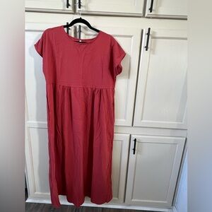 Rust/Rouge Short Sleeve Dress NWOT